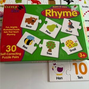 Clever Kids Rhyme Puzzle Set- missing some sets